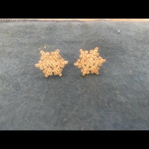 Sterling silver snowflake earrings